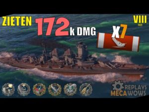 Zieten 7 Kills & 172k Damage | World of Warships Gameplay