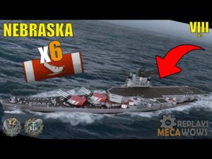 AIRCRAFT CARRIER?? Nebraska 6 Kills & 128k Damage | World of Warships Gameplay