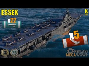 Aircraft Carrier Essex 5 Kills & 167k Damage | World of Warships Gameplay