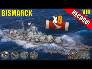 Bismarck 8 Kills & 172k Damage | World of Warships Gameplay