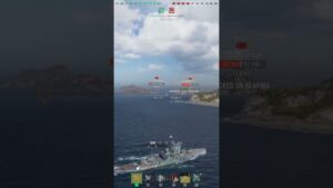 Queen Elizabeth -Full Salvo Fury! ( Sinking the Derfflinger) | World of Warships #wow #shorts