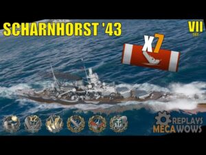 Scharnhorst '43 7 Kills & 201k Damage | World of Warships Gameplay
