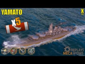 Yamato 5 Kills & 220k Damage | World of Warships Gameplay