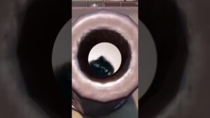 How it looks like down a barrel of a warship gun!