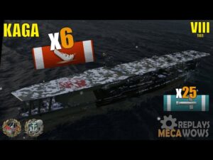 Kaga 6 Kills & 130k Damage | World of Warships Gameplay