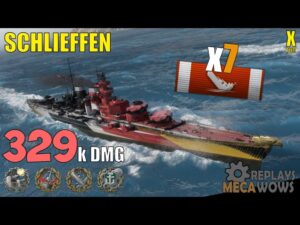 Schlieffen 7 Kills & 329k Damage | World of Warships Gameplay