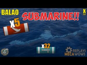 Submarine Balao 5 Kills & 184k Damage | World of Warships Gameplay