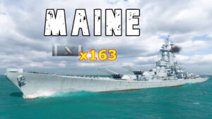 World of WarShips Maine - 3 Kills 344K Damage