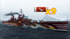 World of WarShips Minotaur - 9 Kills